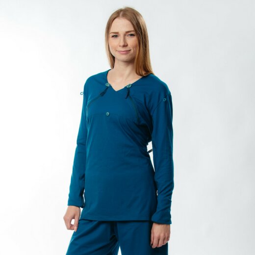 Damen Langarmshirt Brustöffnung