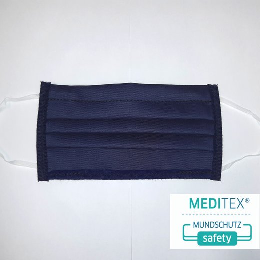 Baumwollmaske MediTex® safety (mit Ohrgummi)  + 1x Filtervlies