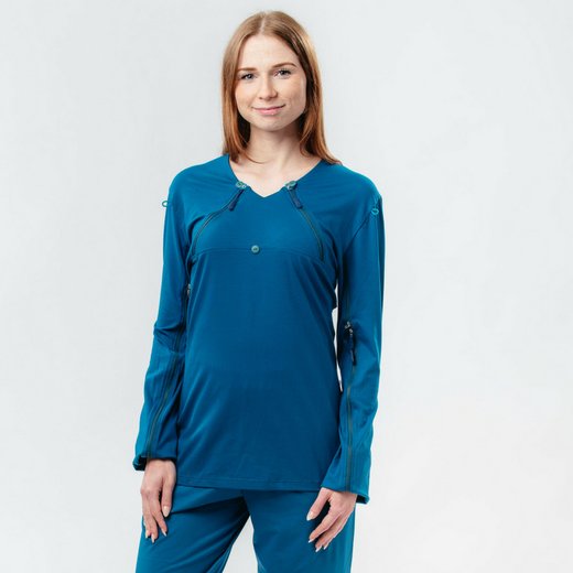 Damen Multifunktions-Shirt XS Knöpfe